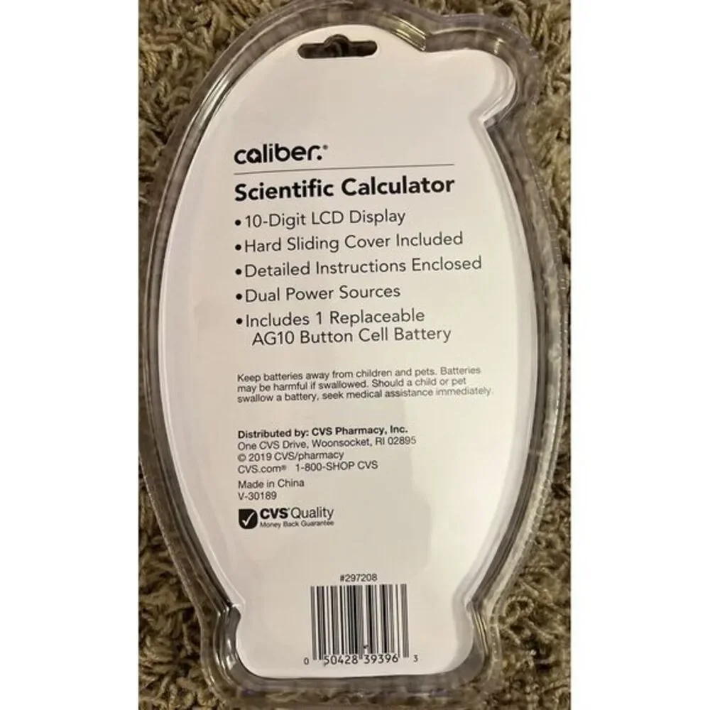 Caliber Scientific‎ Calculator - 240 Functions - w/Cover - New